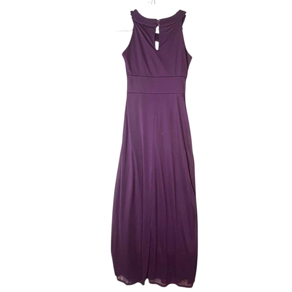 Sweet Storm Maxi Dress Womens Small Purple Beaded Chiffon Prom Party Gown Formal - Picture 3 of 8